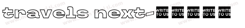 travels next字体转换